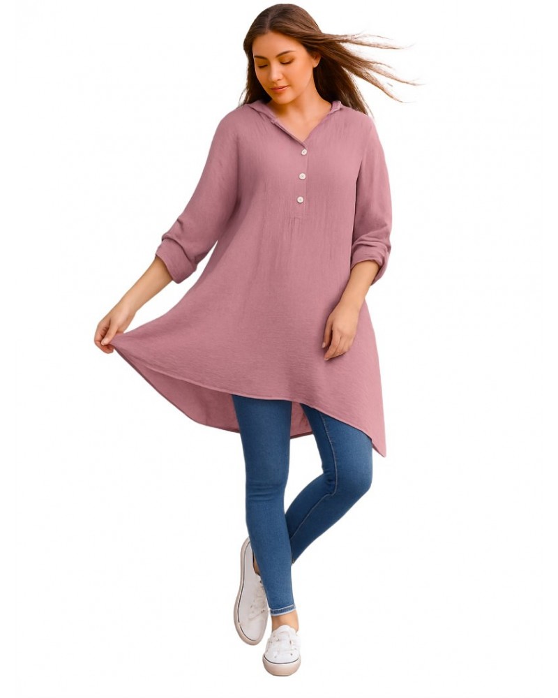 Orchid Oversised πουκαμίσα με κουκούλα