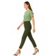 Chaki Peg leg pants