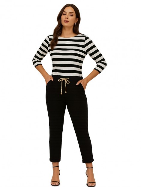 Black Peg leg pants