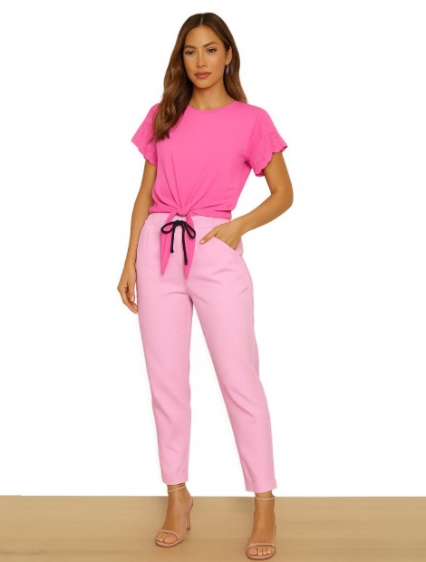 Pink Peg leg pants