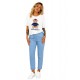 Baby blue Peg leg pants