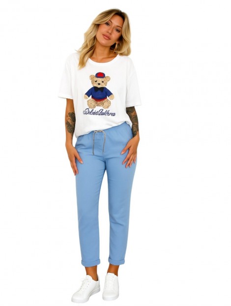 Baby blue Peg leg pants