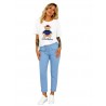 Baby blue Peg leg pants