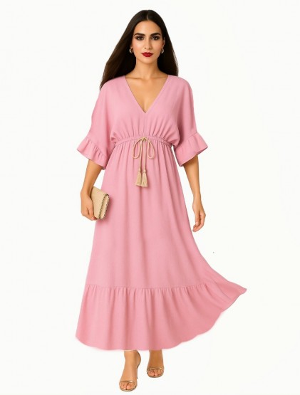 Pink Breeze Luxe Kaftan Dress