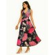 Floral ''Linen'' halter dress