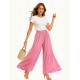 Pink Hight waist zipless trousers