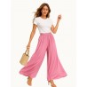 Pink Hight waist zipless trousers