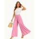 Pink Hight waist zipless trousers