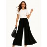 Black Hight waist zipless trousers