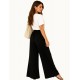 Black Hight waist zipless trousers