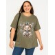 Plus size Leopard Love Bear