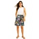 Floral Cotton Culotte Shorts with  Elastic Waist