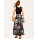 Black Dress with black boost and floral skirt