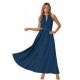 Idigo Maxi halter neck dress
