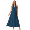 Idigo Maxi halter neck dress