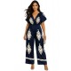 Satine jumpsuit with  flourish emblem prints