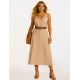 Beige Delmare midi dress