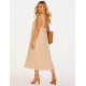 Beige Delmare midi dress