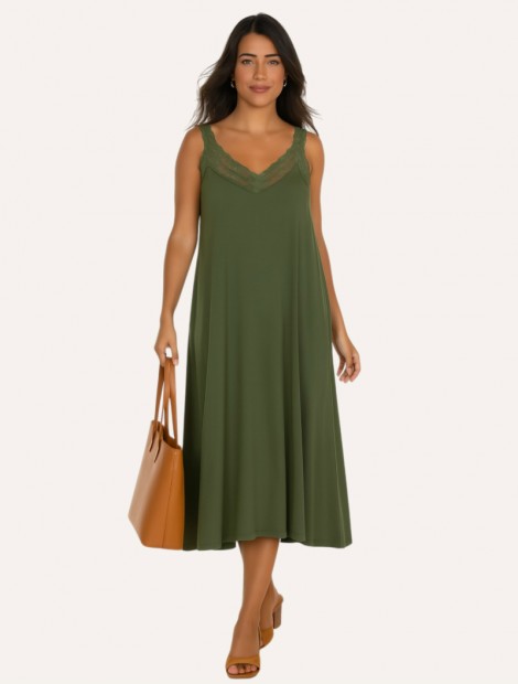 Chaki Delmare midi dress