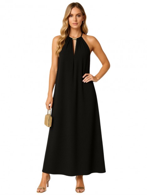 Black Maxi halter neck dress