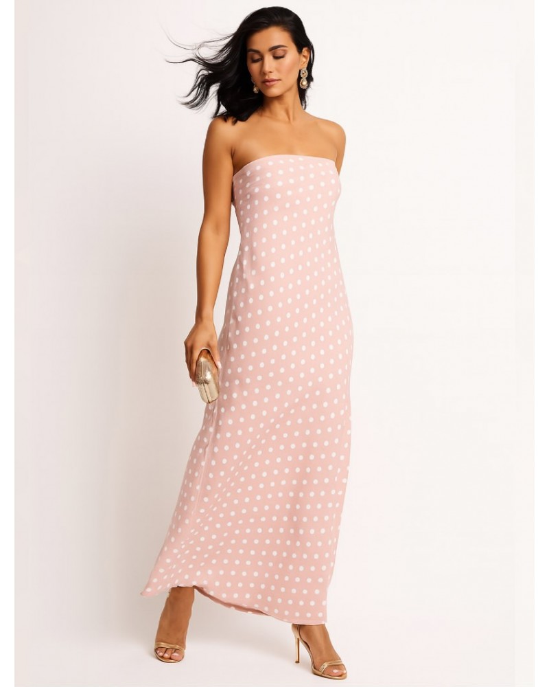 Strapless pois dress