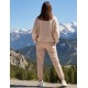 Beige Eco leather jogger