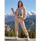 Beige Eco leather jogger
