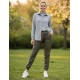 Chaki Eco leather jogger
