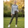 Chaki Eco leather jogger