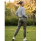 Chaki Eco leather jogger