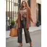 Animal print jeans