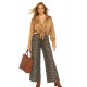 Animal print jeans