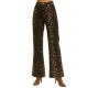 Animal print jeans