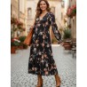 Satin floral dress