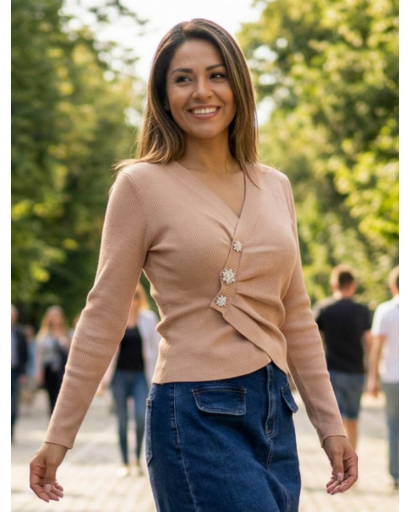 Luxe Button Wrap Knit