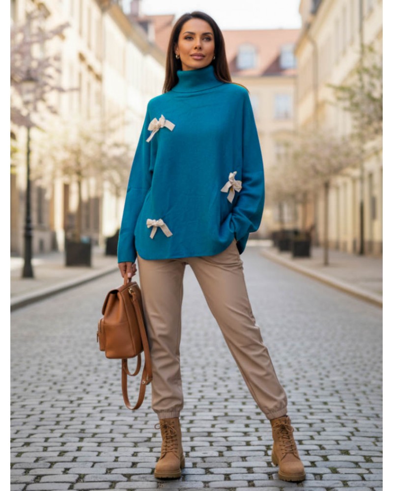 Petrol Roll-Neck sweater