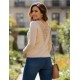 Lace V-Back Chic Sweater