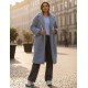 Grayish blue teddy coat