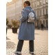 Grayish blue teddy coat