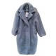 Grayish blue teddy coat