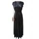 Black shiny snake skin dress