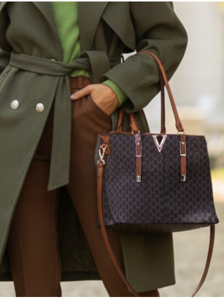 Medium Monogram Print Tote Bag