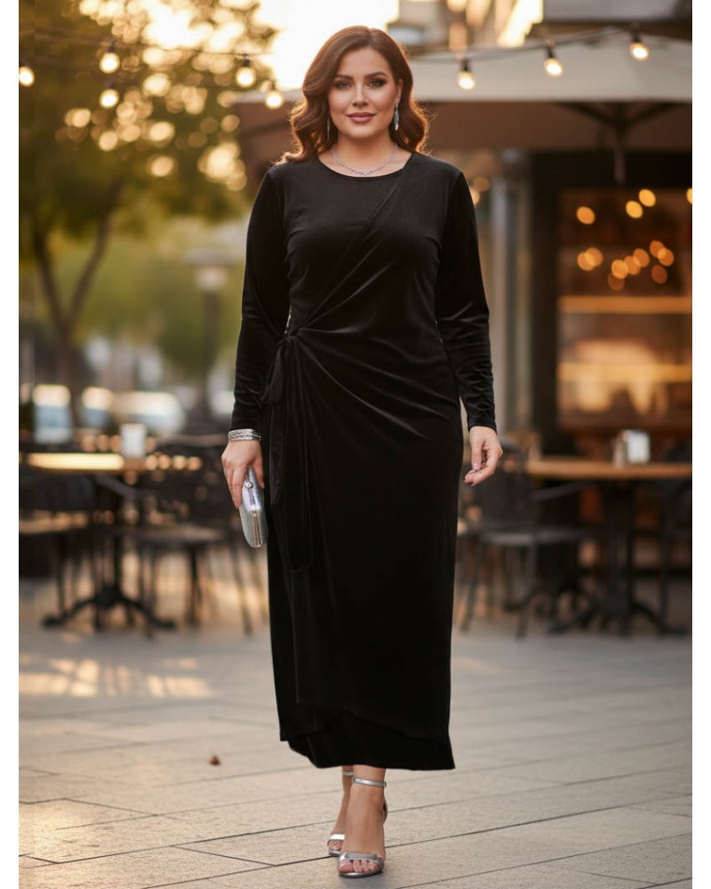 Velvet Wrap shic Dress