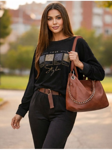 Soft Carry Tote Bag με Εσωτερικό Τσαντάκι