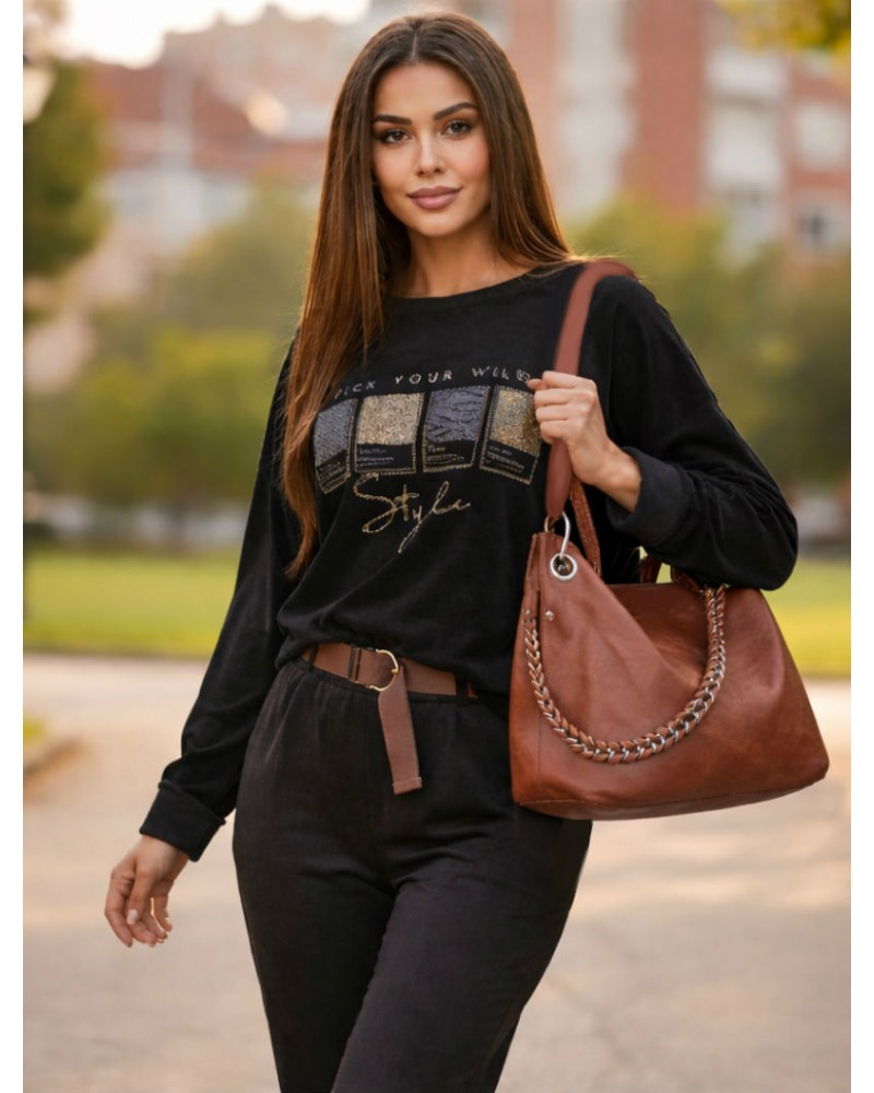Soft Carry Tote Bag με Εσωτερικό Τσαντάκι